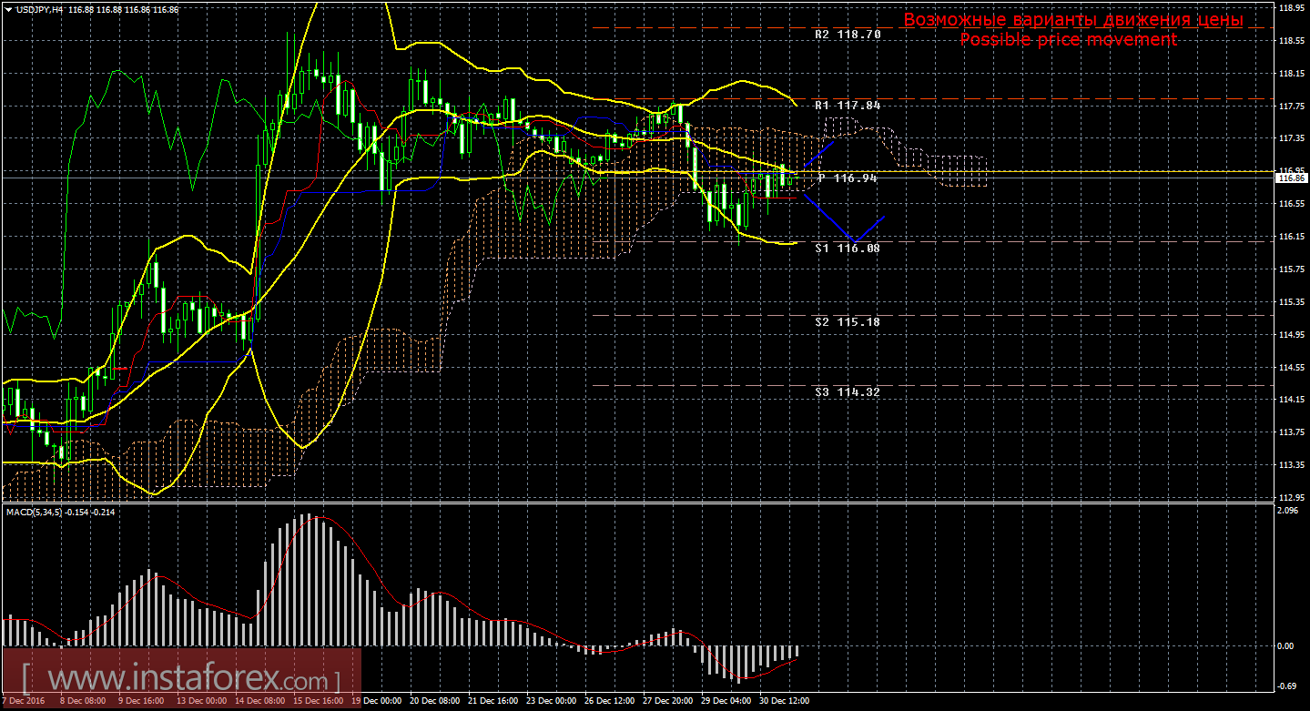 Технический анализ и торговые рекомендации по валютной паре USD/JPY на 2 января 2017 года
