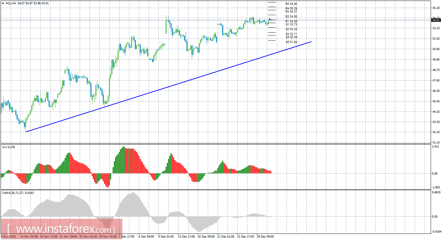 Технический анализ сырой нефти за 3 января 2017 года
