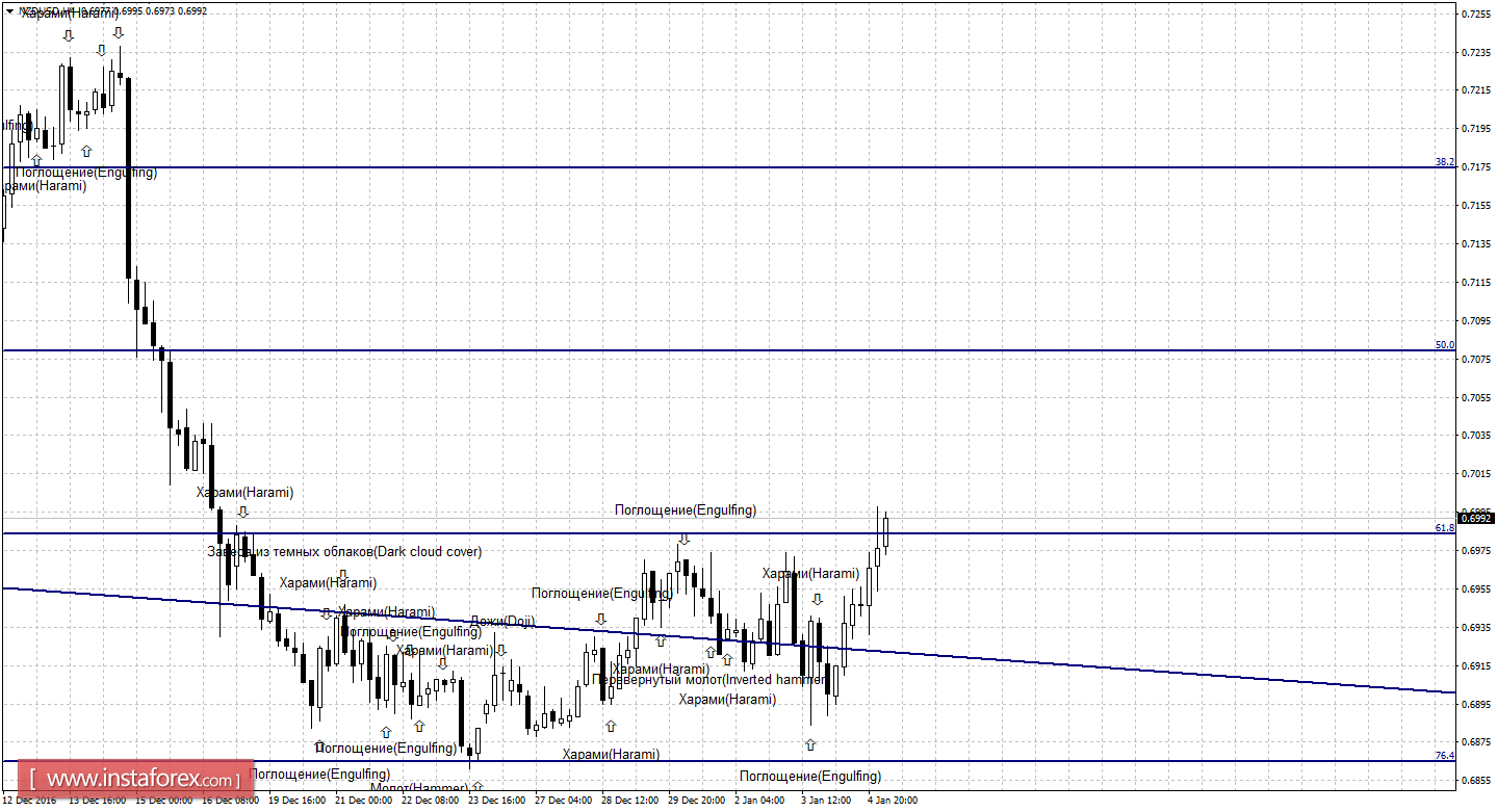 Свечной анализ NZD/USD на 5 января