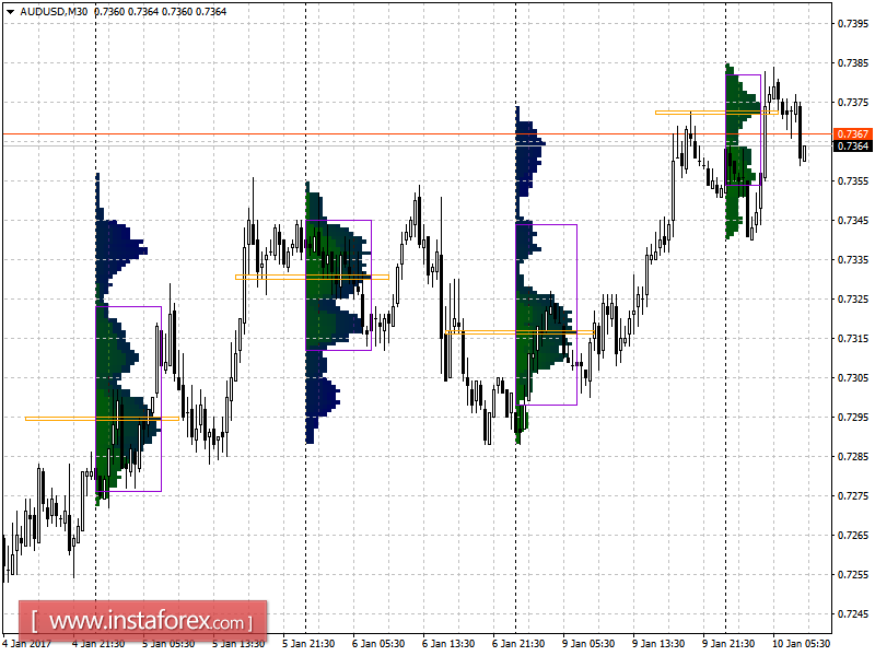 Основные уровни поддержки и сопротивления пары AUD/USD на вторник, 10 января 2017 года