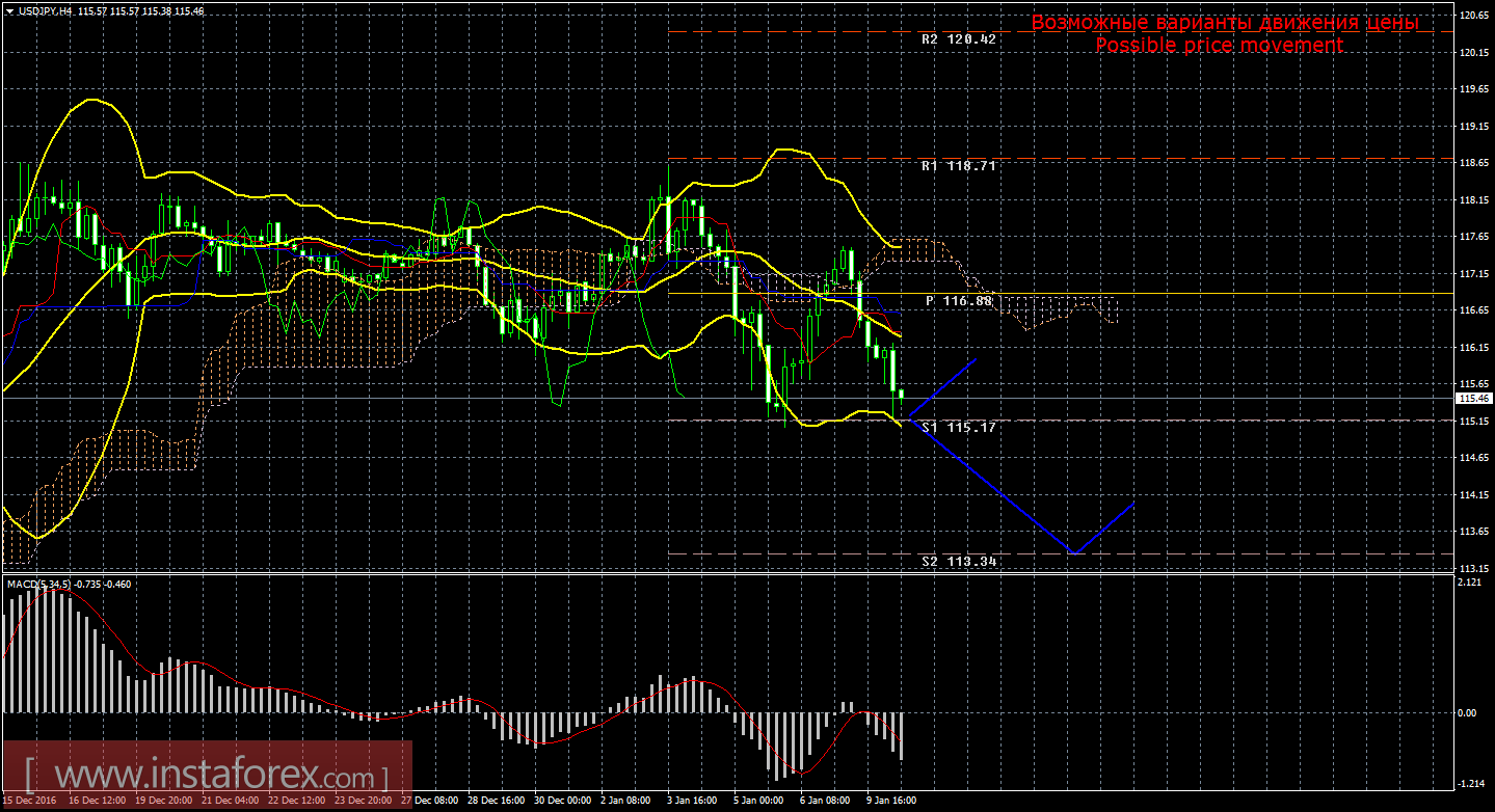 Технический анализ и торговые рекомендации по валютной паре USD/JPY на 10 января 2017 года