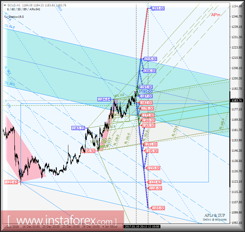 Gold Spot h1. Варианты развития движения с 11 января 2017 г. Анализ APLs &amp; ZUP