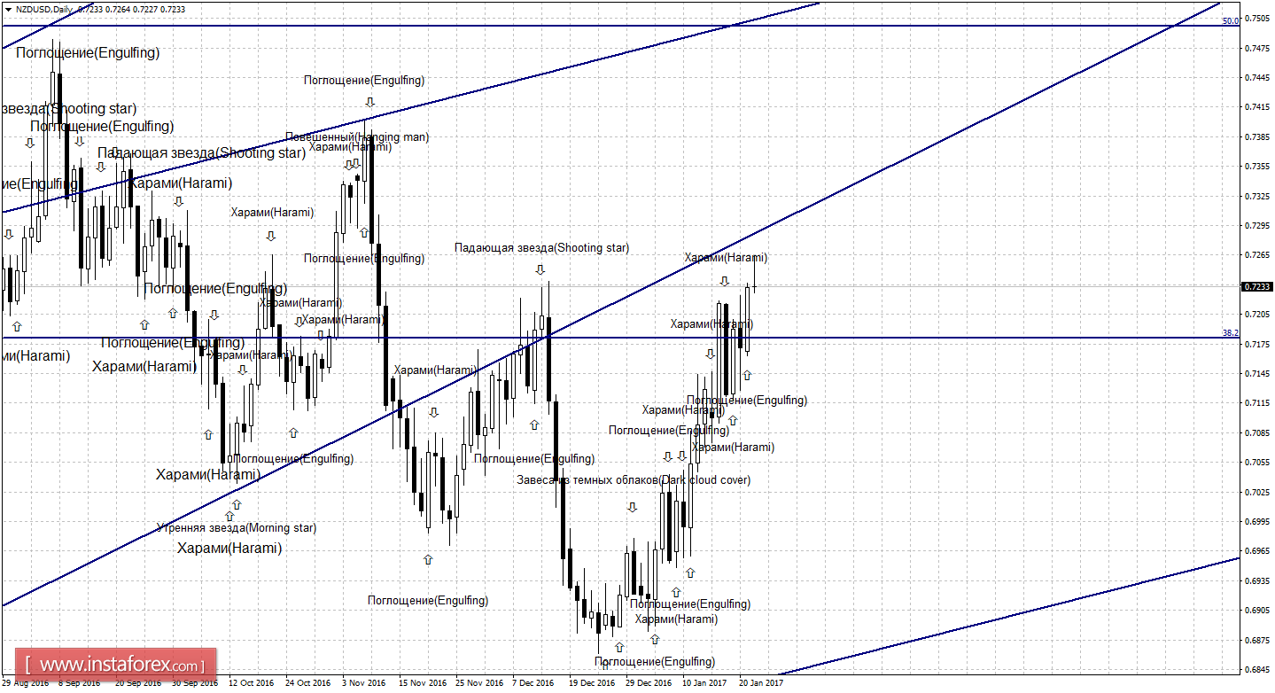 Свечной анализ NZD/USD на 24 января