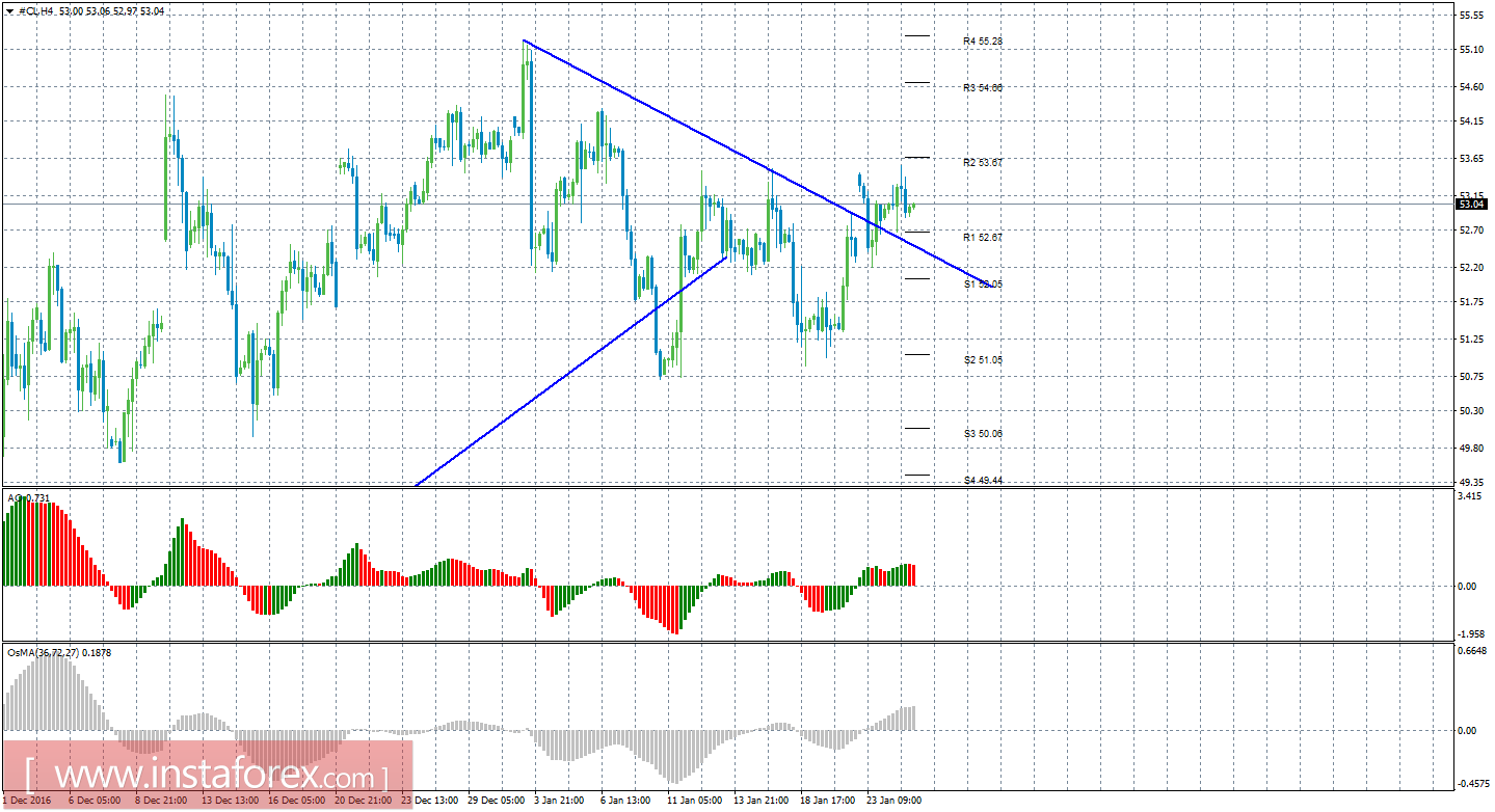 Технический анализ сырой нефти за 25 января 2017 года