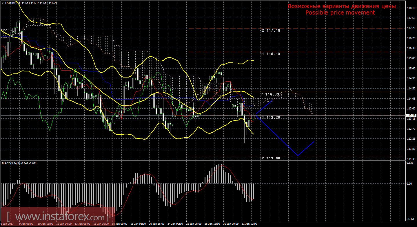 Технический анализ и торговые рекомендации по валютной паре USD/JPY на 1 февраля 2017 года