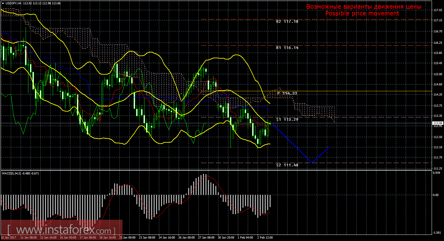 Технический анализ и торговые рекомендации по валютной паре USD/JPY на 3 февраля 2017 года