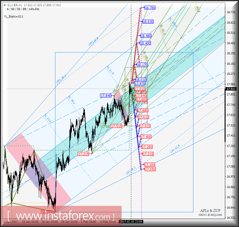 Silver Spot h1. Варианты развития движения с 13 февраля 2017 г. Анализ APLs &amp; ZUP