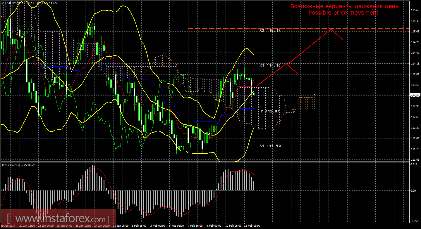 Технический анализ и торговые рекомендации по валютной паре USD/JPY на 14 февраля 2017 года