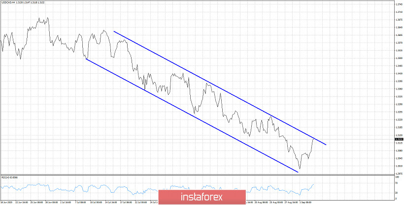 USDCAD bounces as per our expectations towards channel resistance