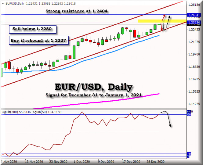 Trading Signal for EUR/USD for December 31, 2020