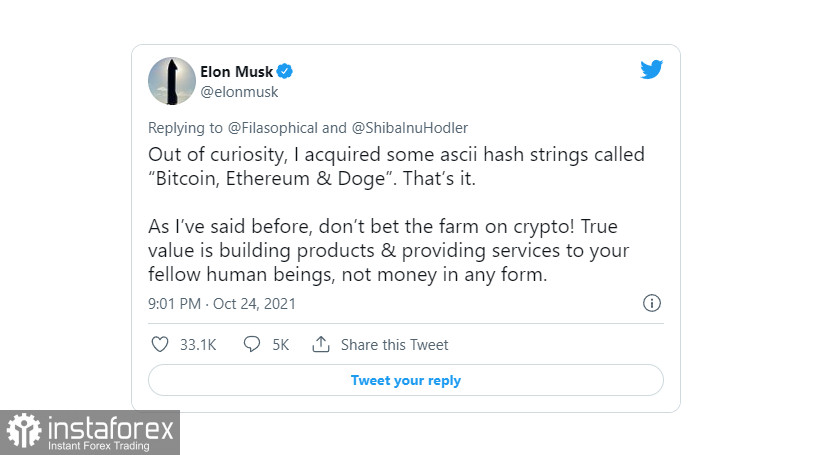 Илон Маск: я покупаю биткоин, эфир и Dogecoin. Председатель SEC Гэри Генслер нацелен на регулирование криптоиндустрии