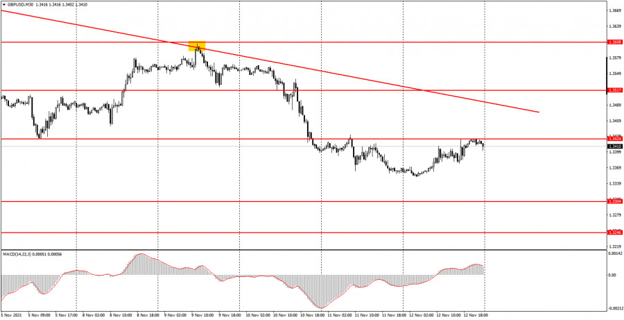 How to trade GBP/USD on November 15? Simple tips for beginners. The pound started a new round of correction on Friday