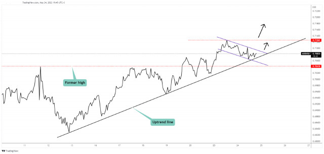 AUD/USD: upside continuation pattern