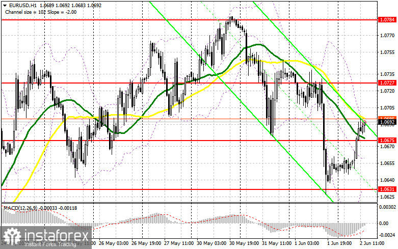 EUR/USD: план на американскую сессию 2 июня (разбор утренних сделок). Евро слегка восстановился