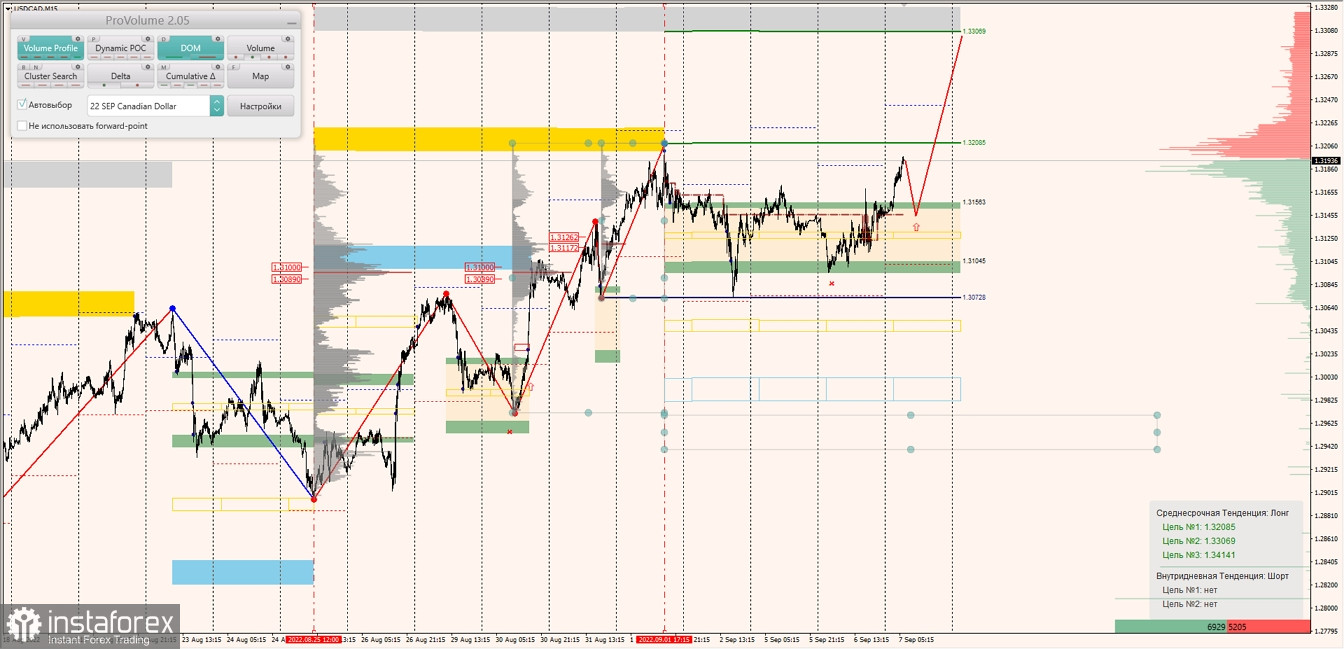 Маржинальные зоны по AUDUSD, NZDUSD, USDCAD (07.08.2022)