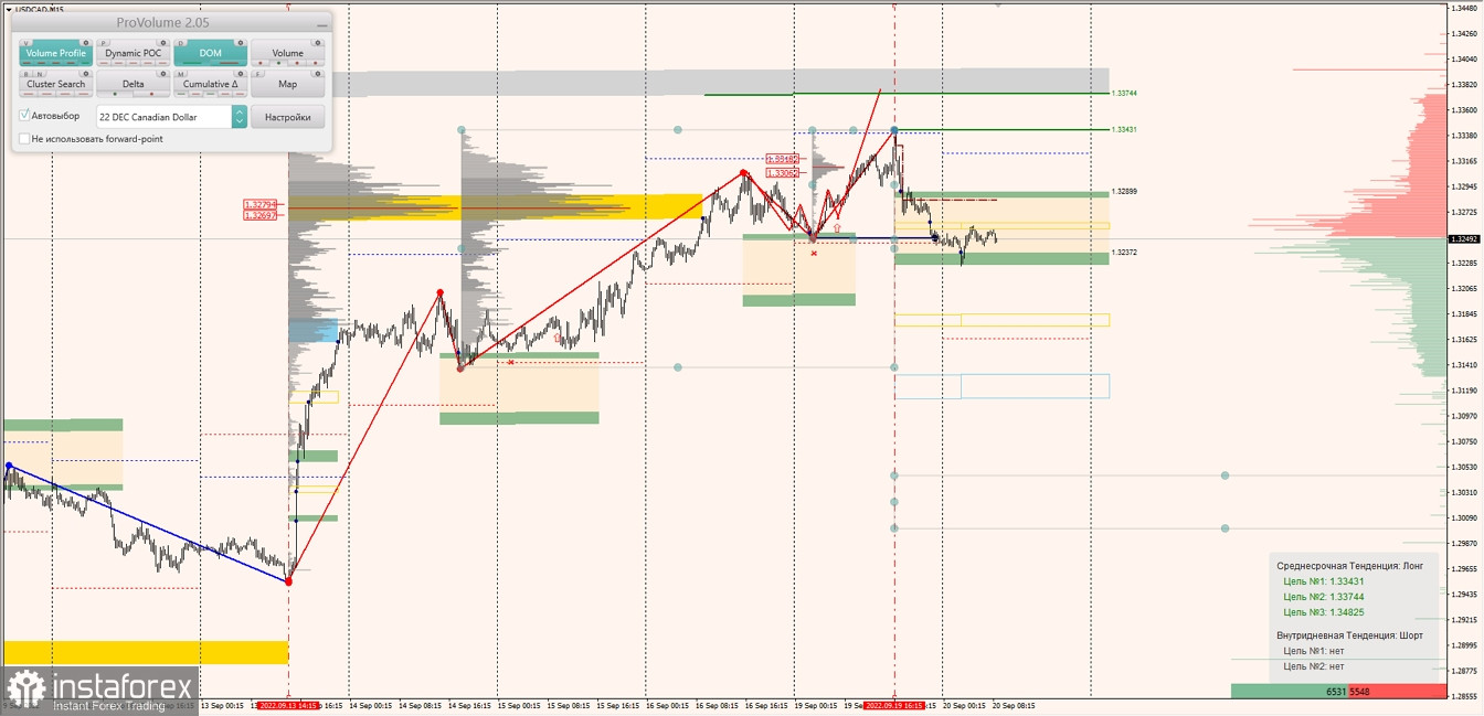 Маржинальные зоны по AUDUSD, NZDUSD, USDCAD (20.09.2022)