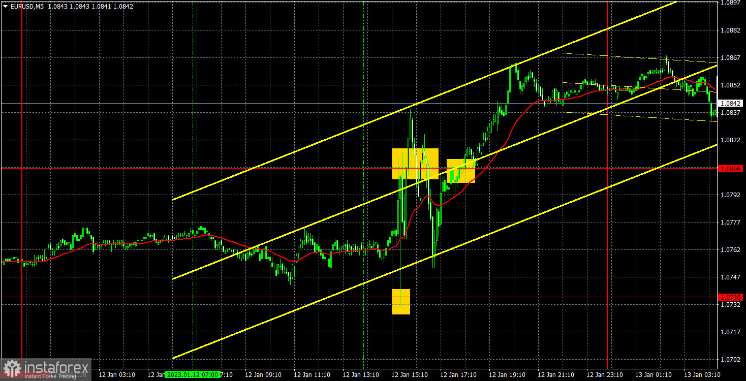 Прогноз и торговые сигналы по EUR/USD на 13 января. Отчет COT. Детальный разбор движения пары и торговых сделок. Доллар США опять летит в пропасть