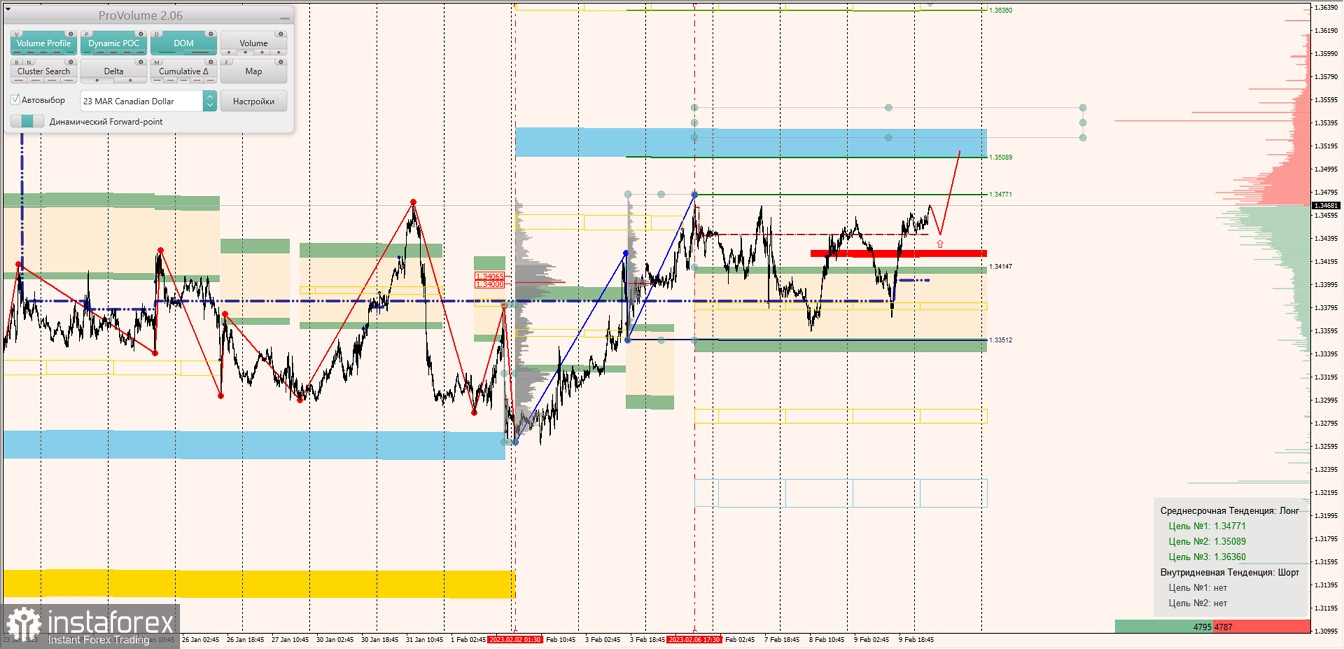 Маржинальные зоны по AUDUSD, NZDUSD, USDCAD (10.02.2023)