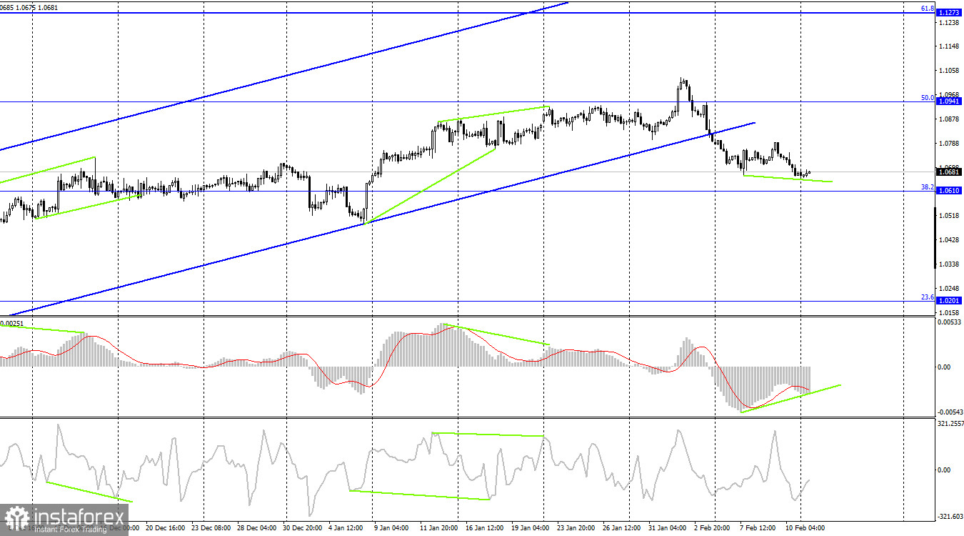 EUR/USD. 13 февраля. Медведи готовятся к новому рывку