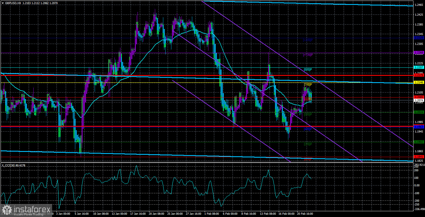 Обзор пары GBP/USD. 23 февраля. Британцы больше не поддерживают отторжение от Евросоюза