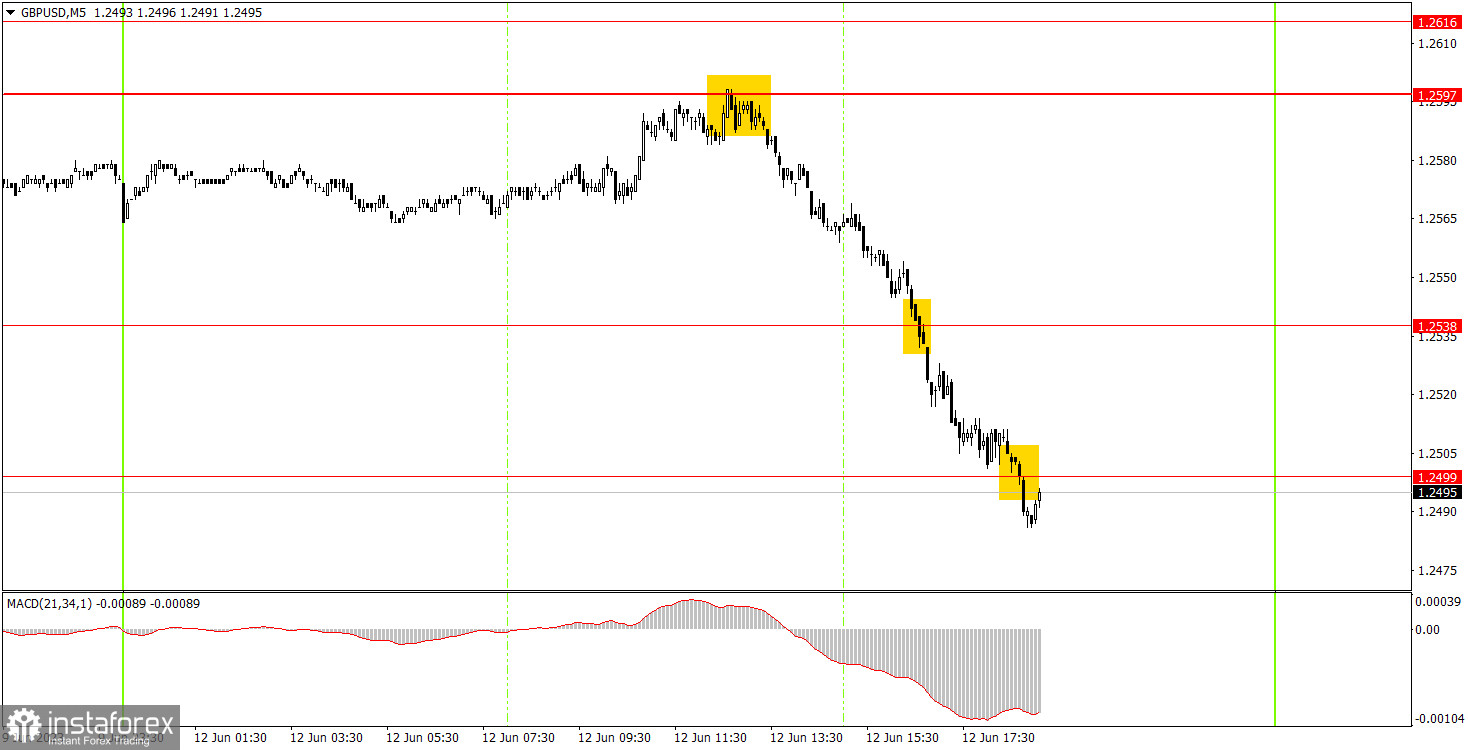 Как торговать валютную пару GBP/USD 13 июня. Простые советы и разбор сделок для новичков