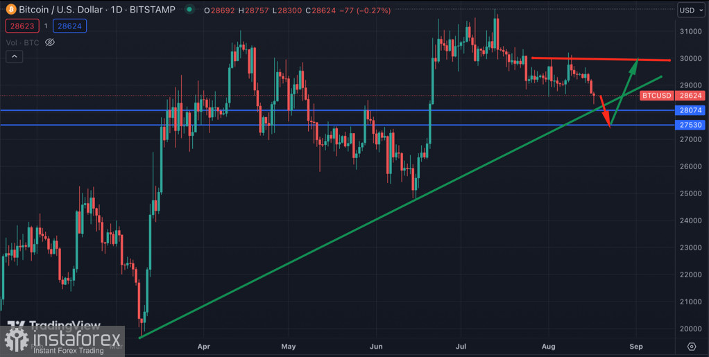 Bitcoin совершил пробой уровня $29k: снижение продолжится?