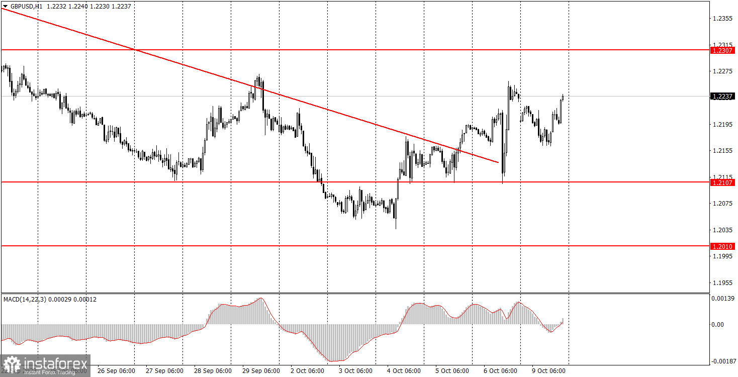 Как торговать валютную пару GBP/USD 10 октября? Простые советы и разбор сделок для новичков. 