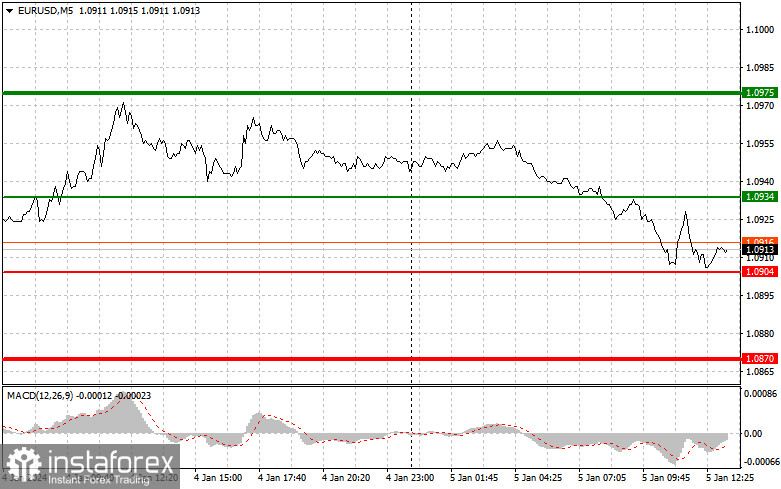  EURUSD: semplici consigli di trading per i trader principianti il 5 gennaio (sessione americana)