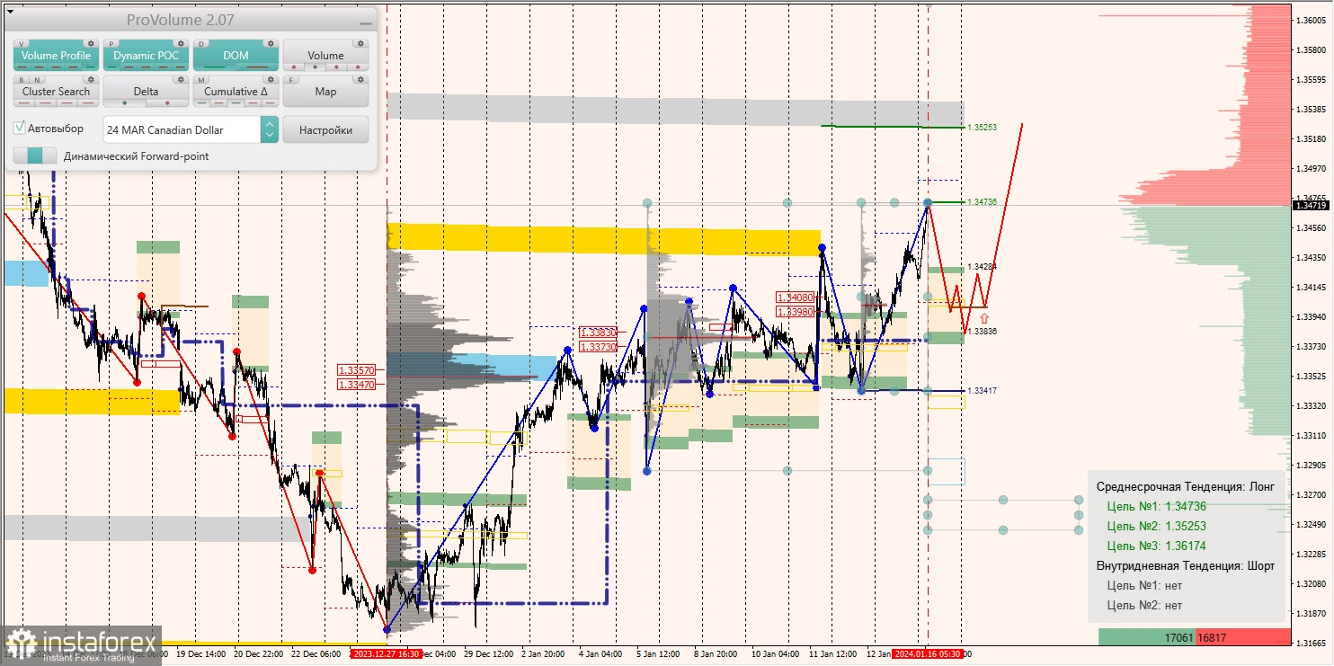 Маржинальные зоны и торговые идеи по AUD/USD, NZD/USD, USD/CAD (16.01.2024)