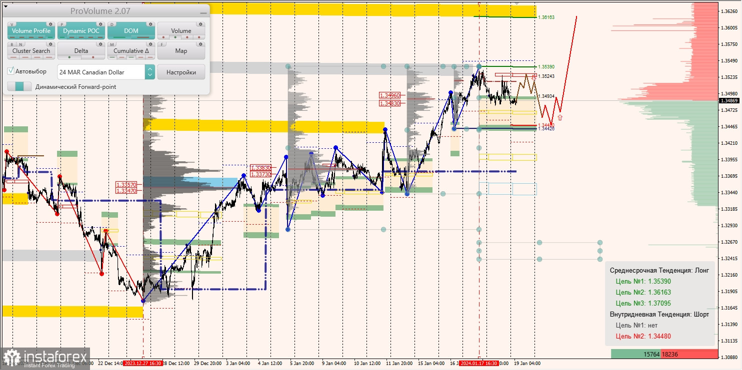 Маржинальные зоны и торговые идеи по AUD/USD, NZD/USD, USD/CAD (19.01.2024)