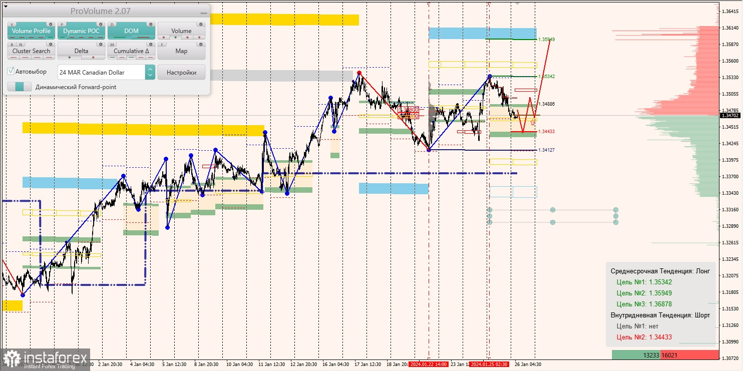 Маржинальные зоны и торговые идеи по AUD/USD, NZD/USD, USD/CAD (26.01.2024)