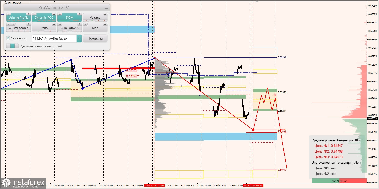 Маржинальные зоны и торговые идеи по AUD/USD, NZD/USD, USD/CAD (05.02.2024)