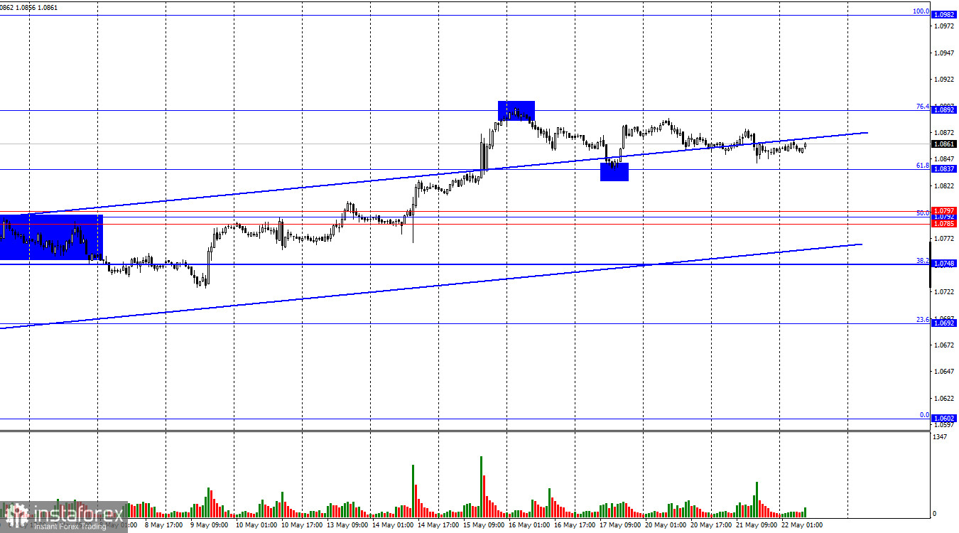  EUR/USD. 22 maggio. Tori e orsi riposano insieme