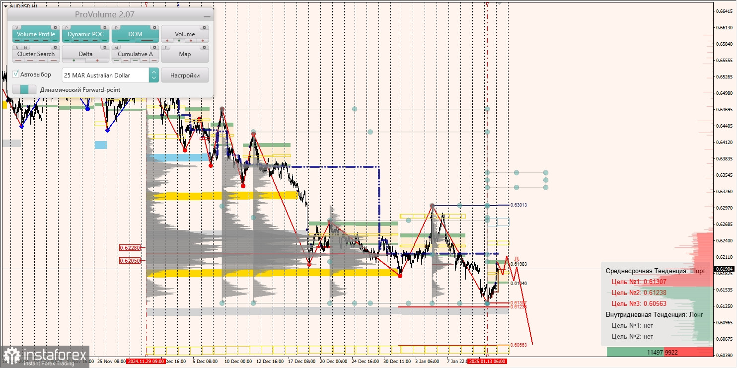 Маржинальные зоны и торговые идеи по AUD/USD, NZD/USD, USD/CAD (14.01.2025)