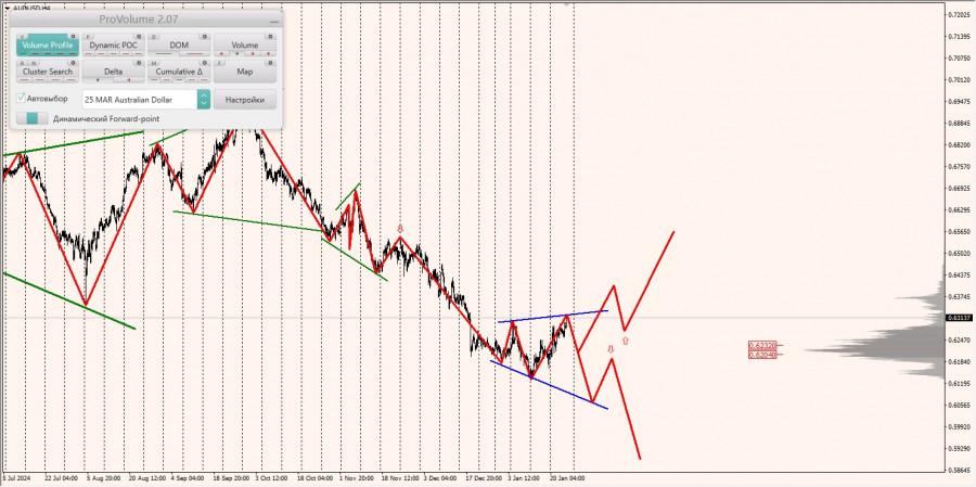 Маржинальные зоны и торговые идеи по AUD/USD, NZD/USD, USD/CAD (24.01.2025)