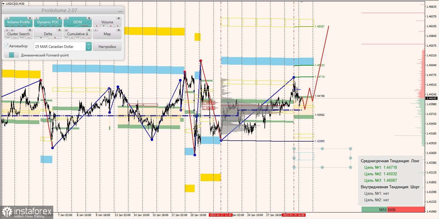 Маржинальные зоны и торговые идеи по AUD/USD, NZD/USD, USD/CAD (30.01.2025)