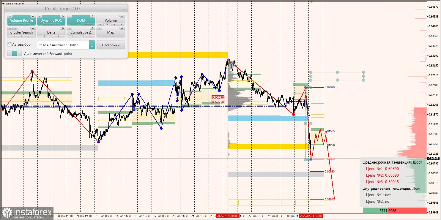 Маржинальные зоны и торговые идеи по AUD/USD, NZD/USD, USD/CAD (03.02.2025)