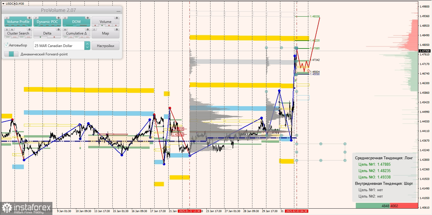 Маржинальные зоны и торговые идеи по AUD/USD, NZD/USD, USD/CAD (03.02.2025)