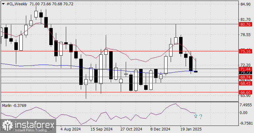 Прогноз по нефти (CL) на 13 февраля 2025 года