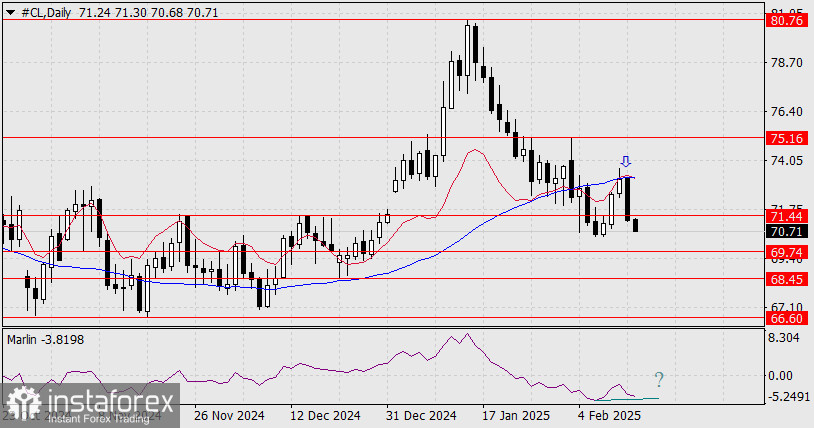 Прогноз по нефти (CL) на 13 февраля 2025 года