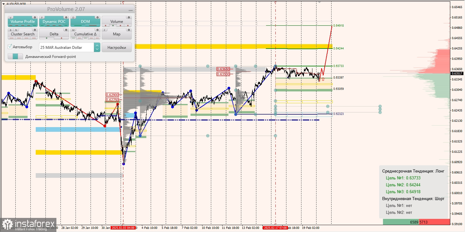 Маржинальные зоны и торговые идеи по AUD/USD, NZD/USD, USD/CAD (20.02.2025)