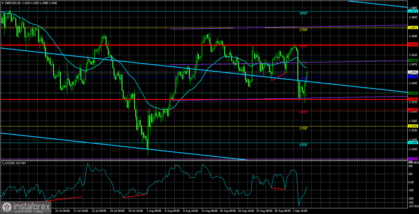 Обзор пары GBP/USD. 4 сентября. Фунт стерлингов быстро оправился от шока.