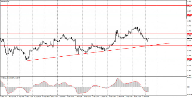Как да търгуваме с двойката EUR/USD на 10-ти септември? Прости съвети и анализ на сделки за начинаещи