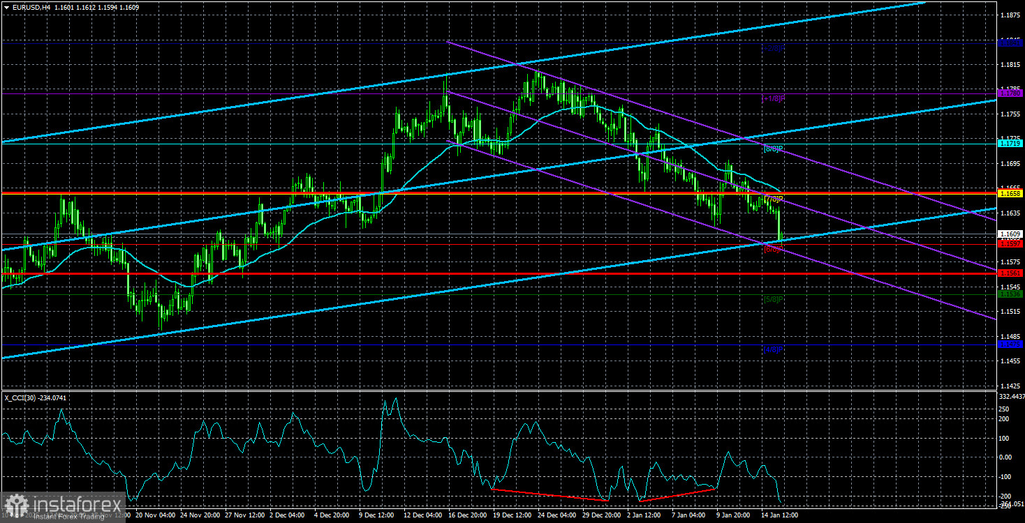Обзор пары EUR/USD. 16 января. Не следует искать черную кошку в темной комнате.