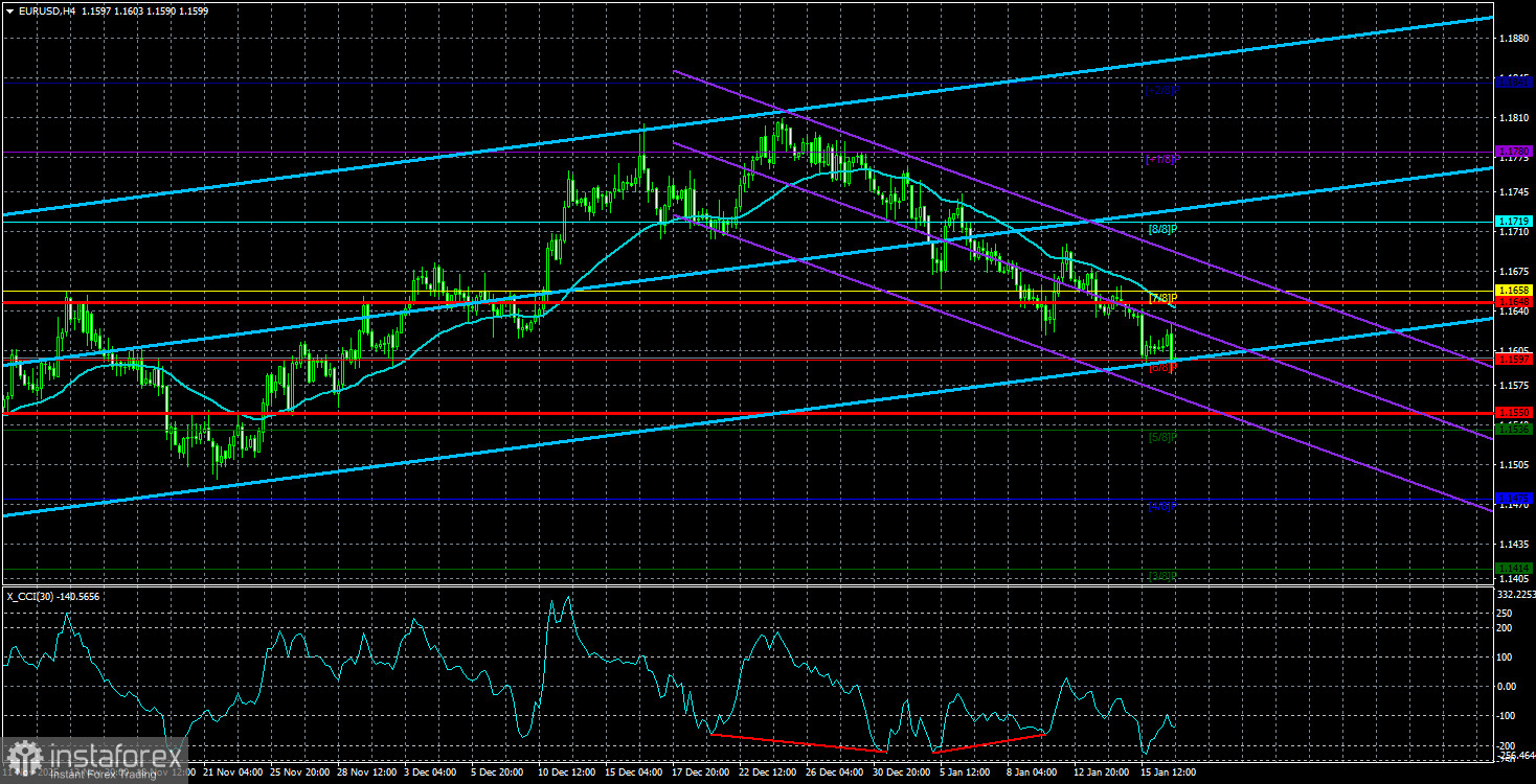 Обзор пары EUR/USD. 17 января. Новый &laquo;ход конем&raquo; от Трампа.