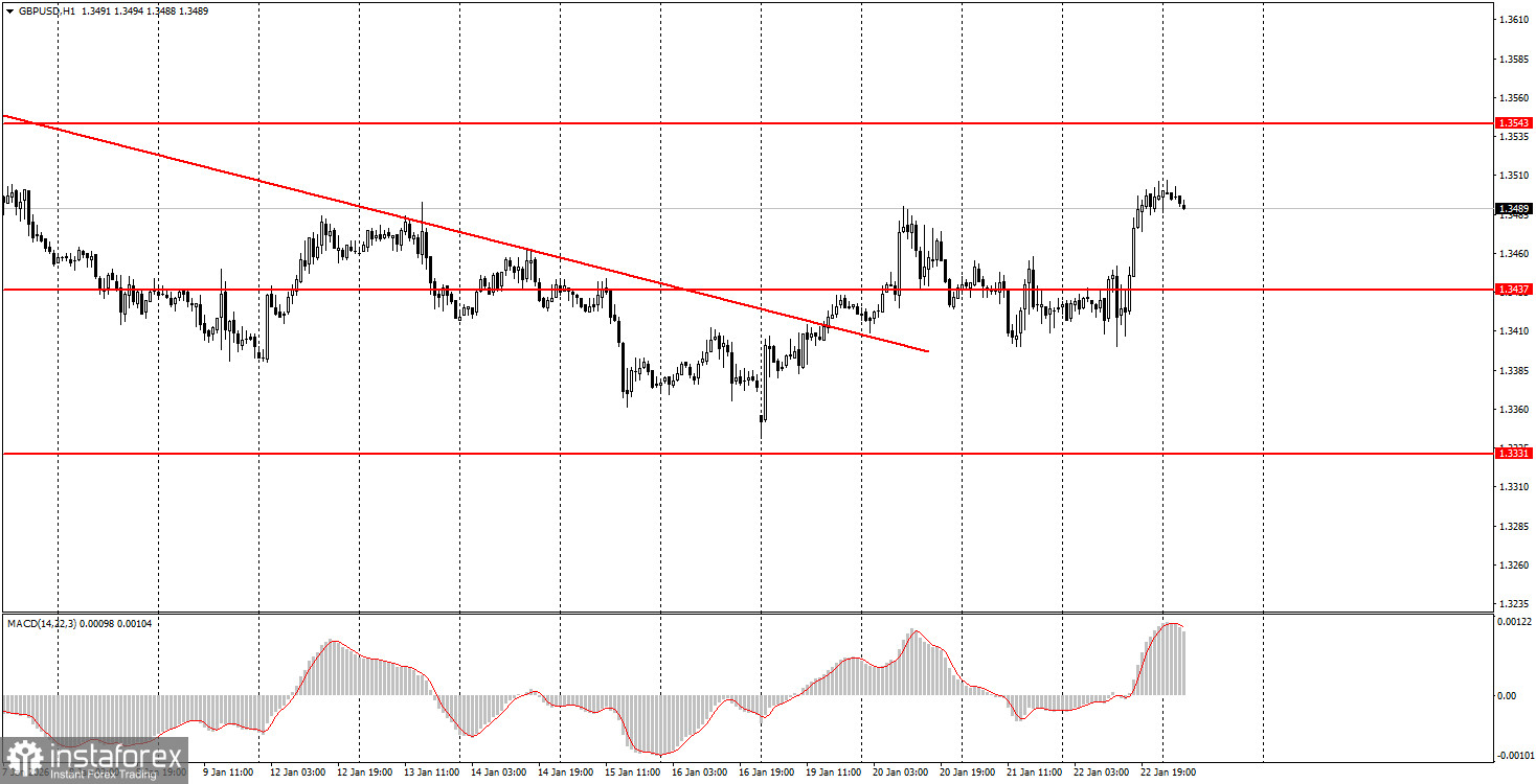Как торговать валютную пару GBP/USD 23 января? Простые советы и разбор сделок для новичков
