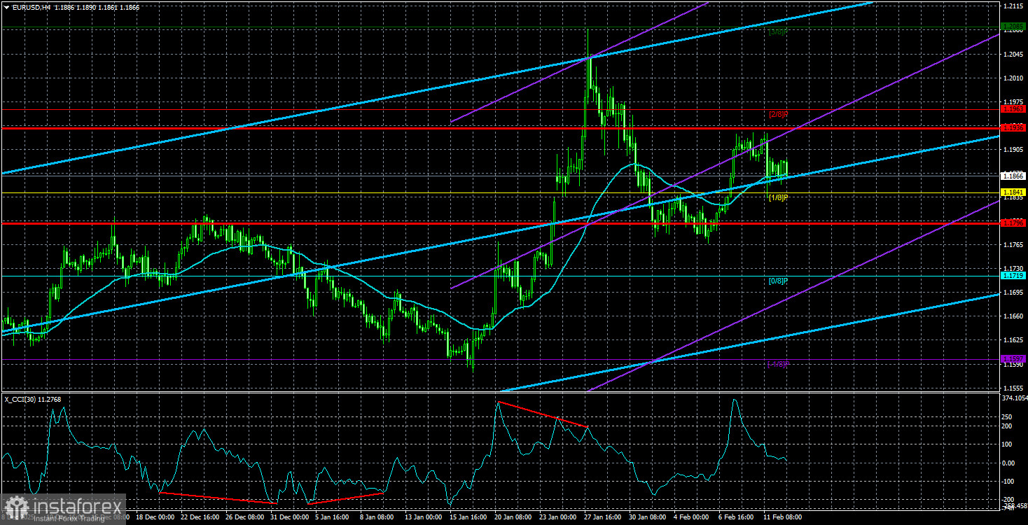 Обзор пары EUR/USD. 13 февраля. Рынок труда растет. Но только в мечтах Трампа.