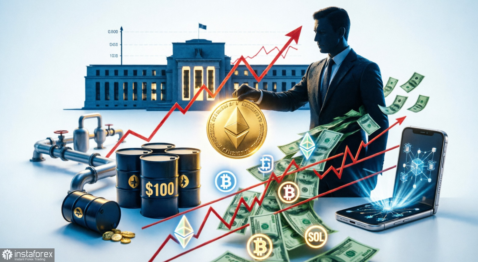 ФРС повышает ставки, но биткоин и Ethereum бьют рекорды, Европа готовится к стагфляции, а Apple шокирует ценами